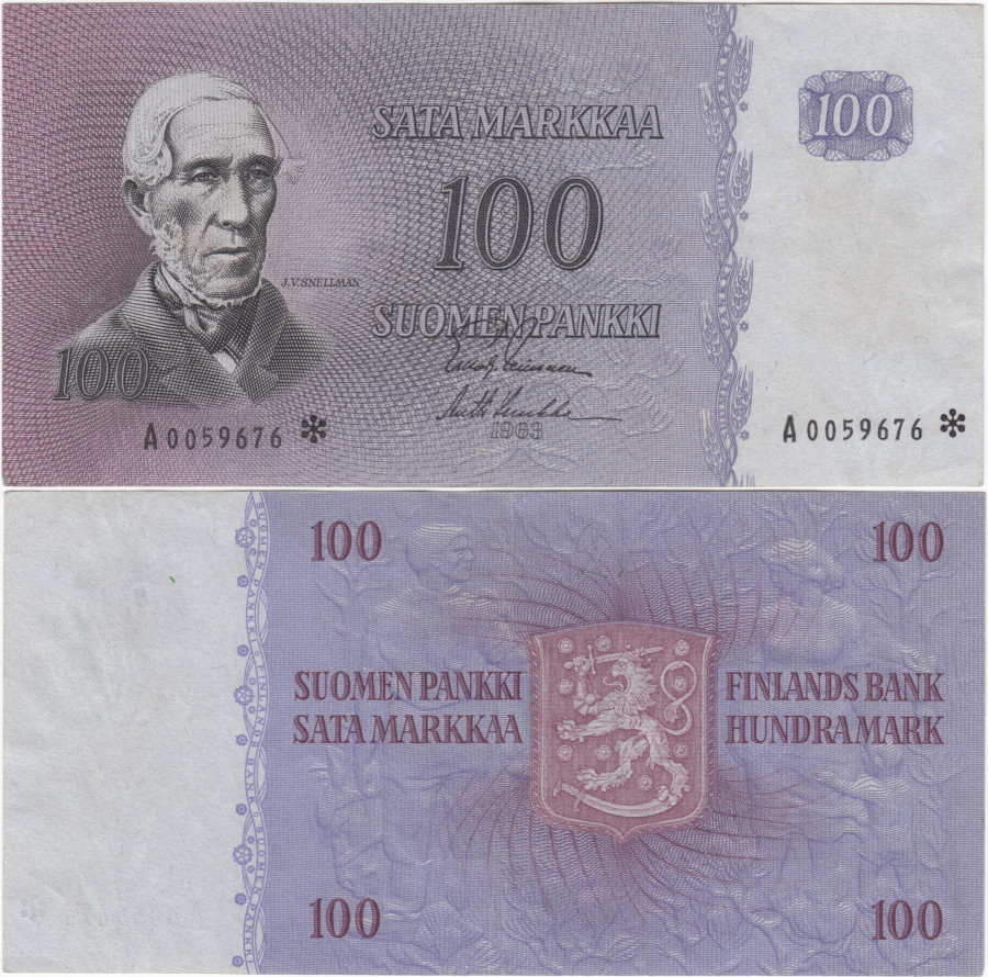 100 Markkaa 1963 A0059676*